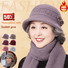 🔥🧶Sombrero + bufanda🧶 Compañero cálido en invierno: gorro de lana de punto cálido