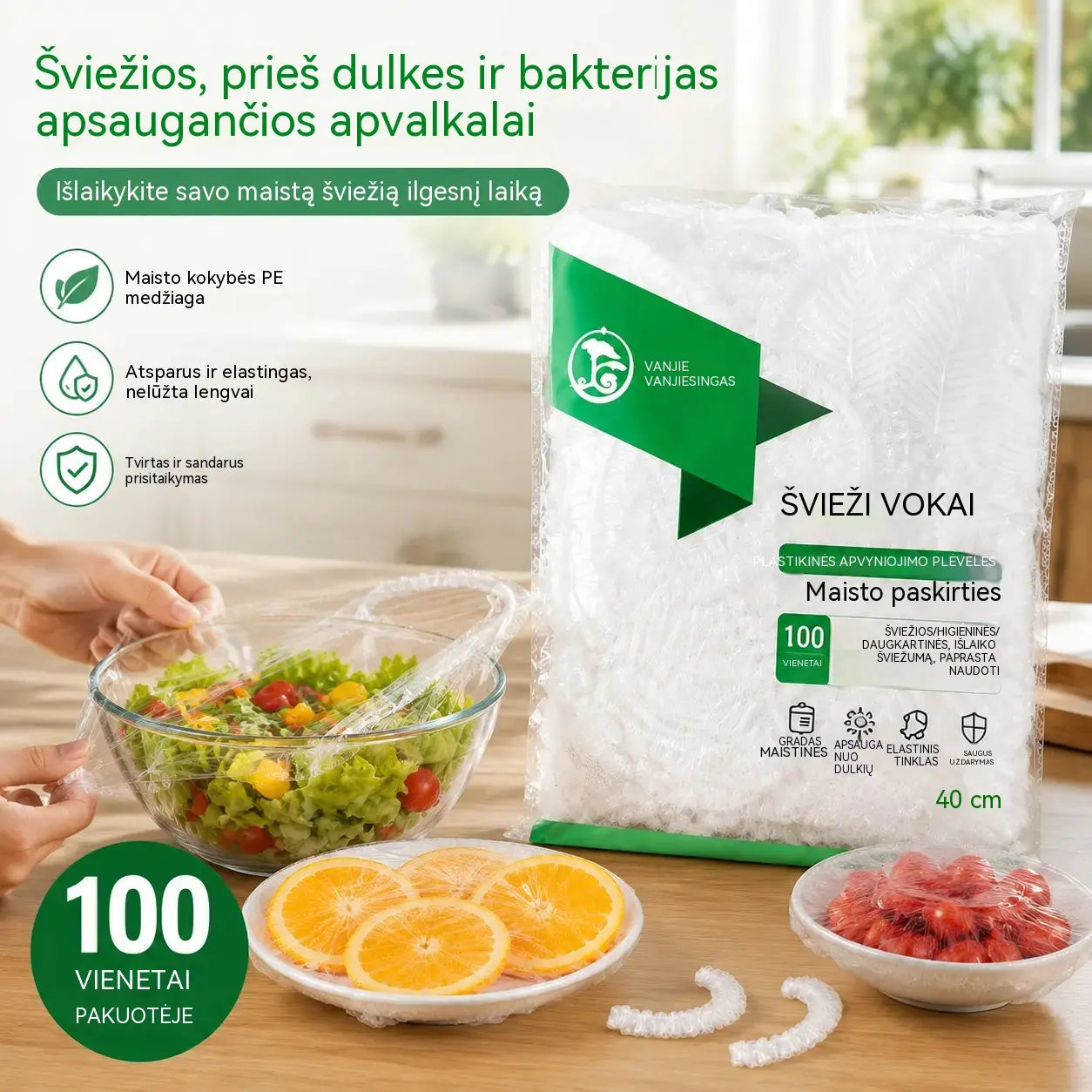 🔥【300 vnt.】28 €🎉Kuo daugiau perkate, tuo daugiau sutaupote🎁Vienkartiniai elastingi maisto uždangalai, tinkantys dubenims ir lėkštėms