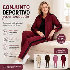 🔥【50% de descuento】🔥【M-5XL】【Chaqueta + Pantalones】😍 Nuevo conjunto deportivo casual de otoño, tallas grandes