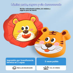🔥【1 juego de 4 estilos】👧🏻🧩 Rompecabezas 3D de madera Montessori para educación infantil