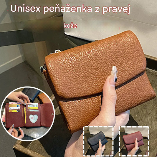 Unisex peňaženka z pravej kože s RFID ochranou Pebble