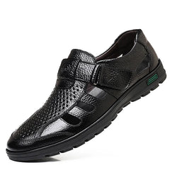 🔥2025 Sandalias de verano transpirables para hombre, de piel auténtica, cómodas