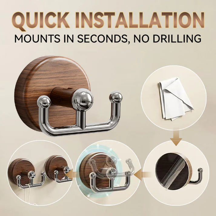 ⏰⏰⏰Últimas 4 horas: Gran oferta 🔥Gancho de ventosa multifuncional con veta de madera