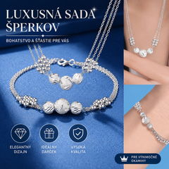 🔥Kúpte 1 a získajte 1 zadarmo（2 sady）✨Súprava šperkov so strieborným transferovým rytým náhrdelníkom