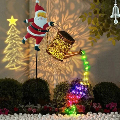 📢📢¡50% DE DESCUENTO! 🎅Luz solar de jardín de Papá Noel✨