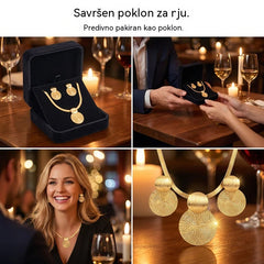 🔥 50% popusta 💎 Moderan i elegantan set ogrlice i naušnica ✨ Elegantno i klasično, idealno za svakodnevno nošenje i zabave 🌿