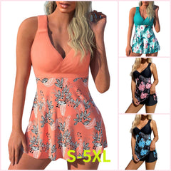🏖️🌴【S-5XL】Conjunto de traje de baño estampado para vacaciones en la playa 2025