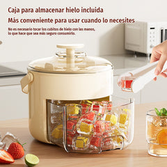 💞¡Ventas superiores a 160.000! 💥🥤🧊 ¡60% de descuento! Máquina de hielo con función de almacenamiento de hielo: puede hacer 40 cubitos de hielo a la vez, tapa que no sella.