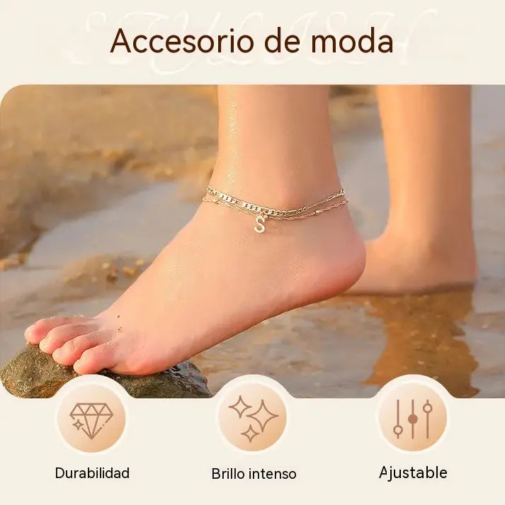 【Compra 1 y llévate 1 gratis】💰Pulsera tobillera de oro en capas para mujer