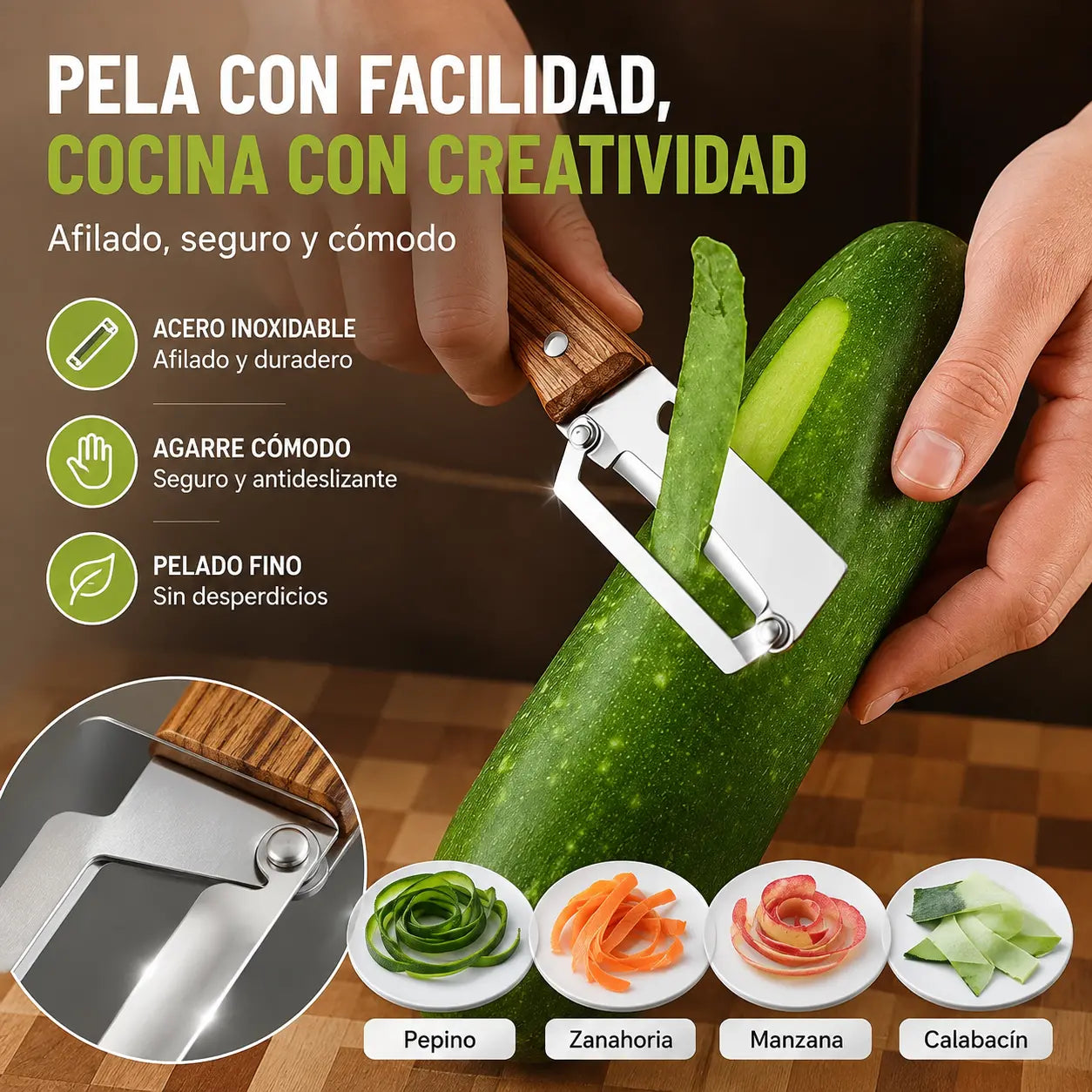 💥🔪 Raspador multifuncional de acero inoxidable 🧅