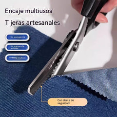 ✂️【Compra 1 y llévate 1 gratis】 Tijeras de coser dentadas, tijeras domésticas redondeadas hechas a mano