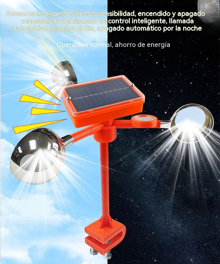 【50% de descuento】🐦🦉Nuevo ahuyentador de pájaros con voz ajustable, alimentado por energía solar y eólica, mejorado