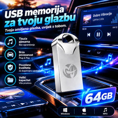 🚗🎵🎵【64G】【Glazbeni USB flash pogon】Sadrži 4000 pjesama, 300 glazbenih snimki i 6D zvučne efekte