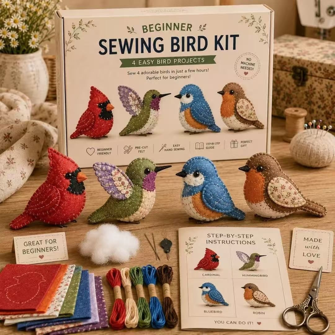 ✨50% de descuento🎨✂️ Set de arte DIY de tela – crea tus propios animales de tela, manualidades creativas hechas a man