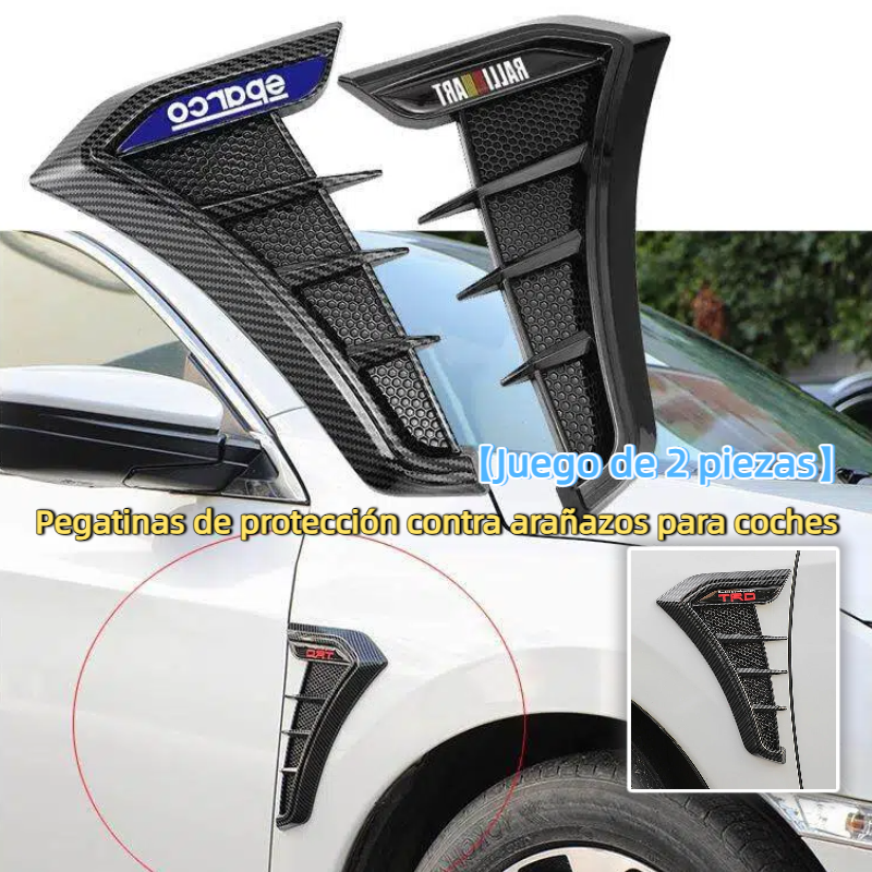【Juego de 2 piezas】Pegatinas de protección contra arañazos para coches, pegatinas de fibra de carbono para protección contra colisiones.