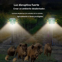 🔥Repelente solar ultrasónico para animales para exteriores: puede ahuyentar pájaros y animales.