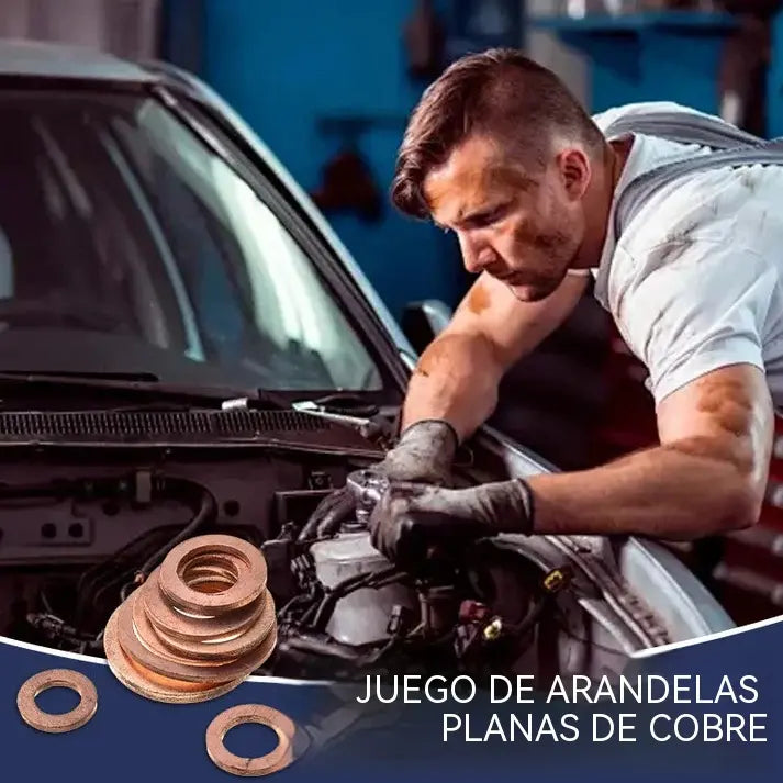 🔥1 juego 28 euro⏰Kit surtido de 200 arandelas planas de cobre