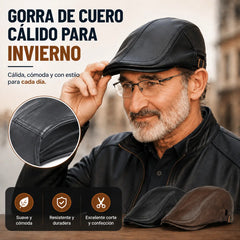 🐏 Gorro de piel de oveja de tamaño ajustable para hombre.