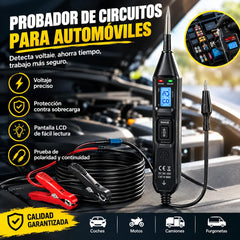Lápiz de prueba multifuncional para automóviles con pantalla LCD, comprobador de circuitos de 6-36 V.