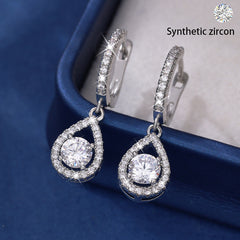 【Compra 1 y llévate 1 gratis】Pendientes calados en forma de lágrima con circonitas
