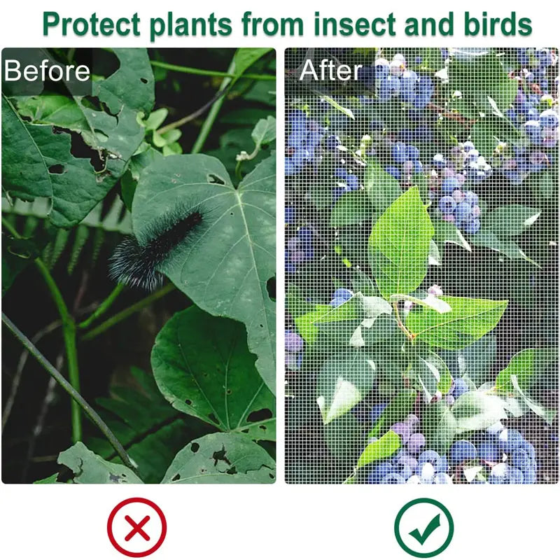 【50 piezas（30x20cm）】Red de insectos para moscas de frutas, red de protección de árboles de paisaje para pájaros, bolsas de red de jardín para proteger flores, plantas, frutas, verduras