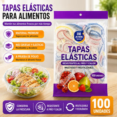 【200 piezas】Film transparente desechable, ideal para recipientes y alimentos. Se ajusta perfectamente, ofrece un buen sellado y es fácil de usar.