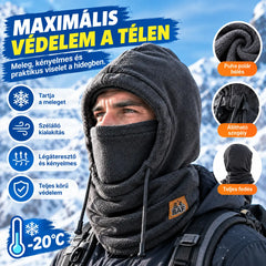 ❄️ Teljesen thermo sapka polár béléssel, amely -20 Celsius-fokig melegen tart. ⛷️ Ideális síeléshez, motorozáshoz és szabadtéri tevékenységekhez.