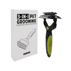 Peine multifuncional 3 en 1 para desenredar el pelo de mascotas, peine para eliminar el pelo de perros y gatos.