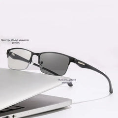👓Nuevas gafas de lectura semi al aire para personas de mediana edad y mayores, con funciones de zoom, multifocales, fotosensibles, fotocromáticas y de bloqueo de luz azul.