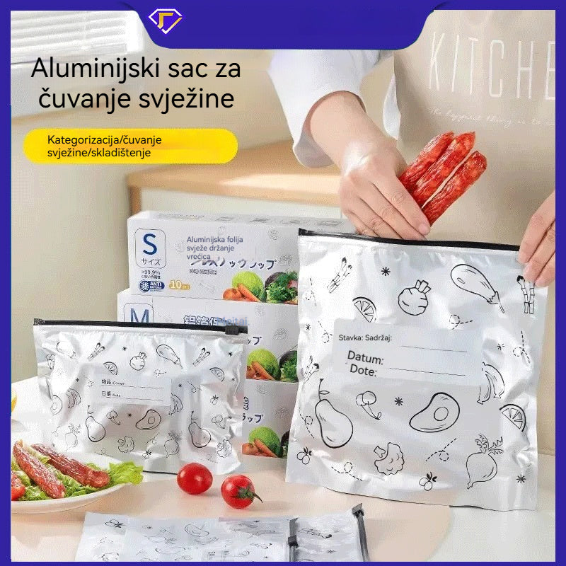 Ukupno 30 antibakterijskih aluminijskih vrećica, vrlo jednostavne za korištenje, za očuvanje svježine