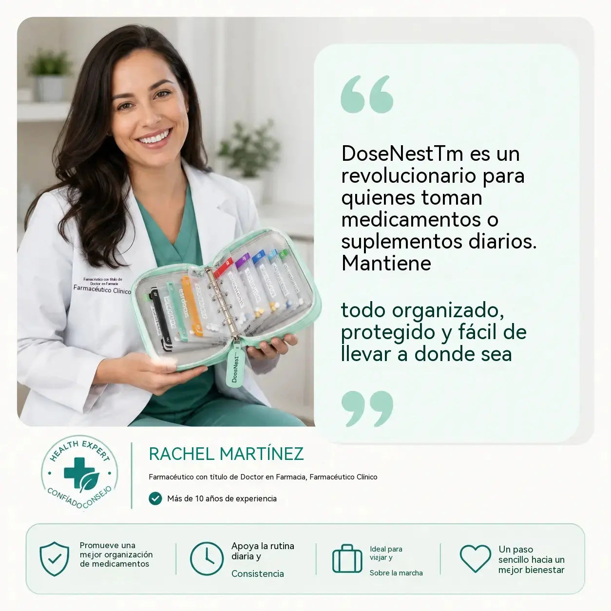 💊✨ Bolsa impermeable para medicamentos: bolsa portátil para medicamentos y suministros, adecuada para viajes, el hogar y el uso diario.