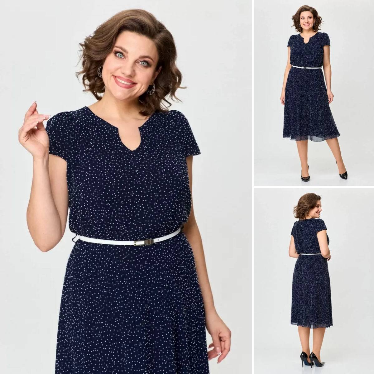 🌺🥰【S-5XL】Vestido elegante ajustado de lunares 2025