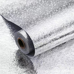 【60cm*10m】🛡️ Lámina Adhesiva de Aluminio Removible – Antigrasa, Resistente al Calor y Fácil de Limpiar