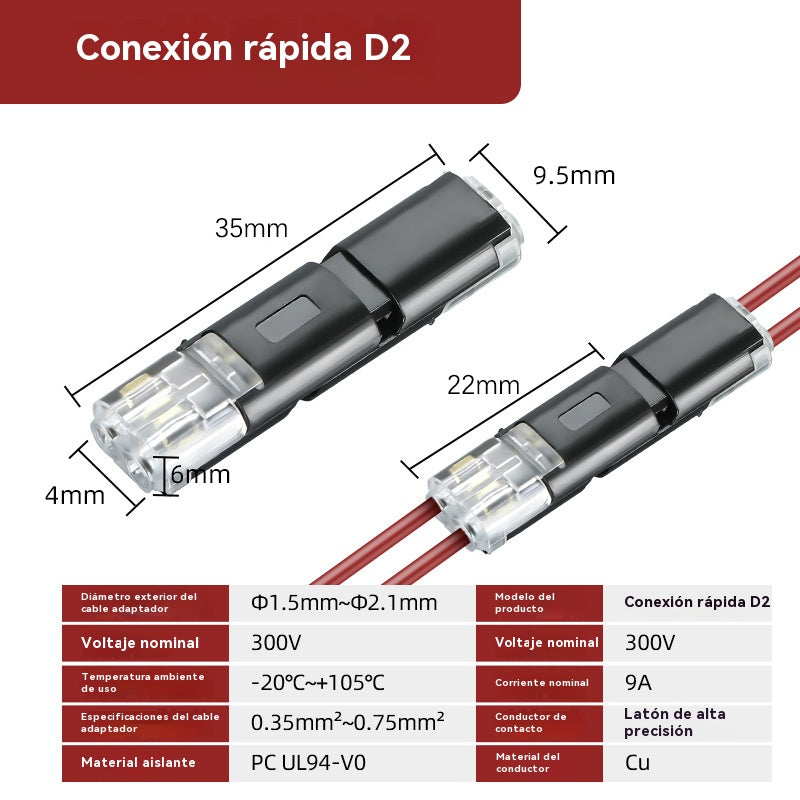 🏆【20/40 piezas】Conectores de cable sin soldadura: compatibles con tiras de LED y cables sólidos/multifilares de 18 a 22 AWG.