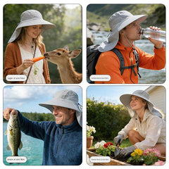 🔥✨【Compra 1 y llévate 1 gratis（2 piezas）】🧢Sombrero tipo cubo plegable unisex para protección solar