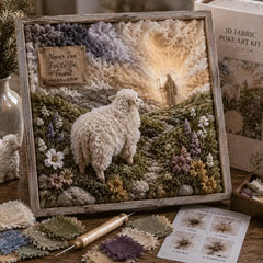✝️ Kit de Punch Needle 3D Cristiano – Bordado en Tela con Motivos de Fe, Manualidad Creativa Fácil para Adultos y Niños, Decora tu Hogar con Arte Textil 🧵🖼️✨