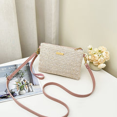 ⏳Oferta por tiempo limitado⏰Bolso de hombro y cartera de mano de paja trenzada para mujer👜