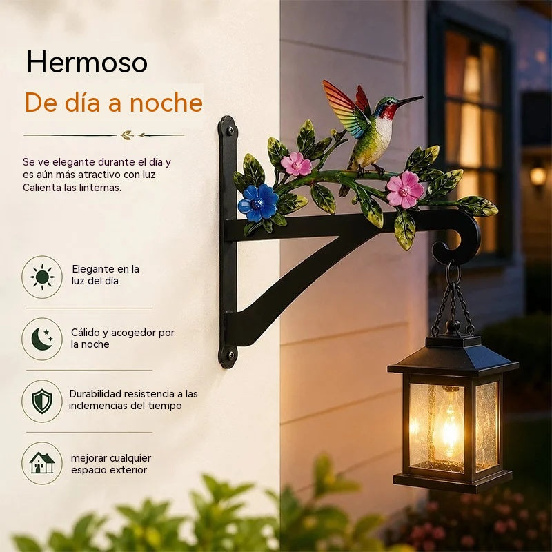 🐦【Decoración de jardín 2026】Soporte de pared de hierro forjado para macetas, gancho decorativo estilo retro con pájaros y flores para el jardín (6 diseños) ✨