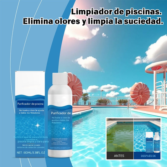 ⏰💦Compra 1 y recibe 1 gratis🏊‍♂️ Líquido Clarificador para Piscinas – Agua Transparente en Horas, Sin Esfuerzo ✨