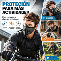 🧣【¡Compra uno, consigue uno gratis!】🚴 Mascarilla Térmica Deportiva con Visor HD Desmontable – Protección contra Frío, Polvo y Viento para Ciclismo, Cortacésped y Ambientes Polvorientos 🛡️
