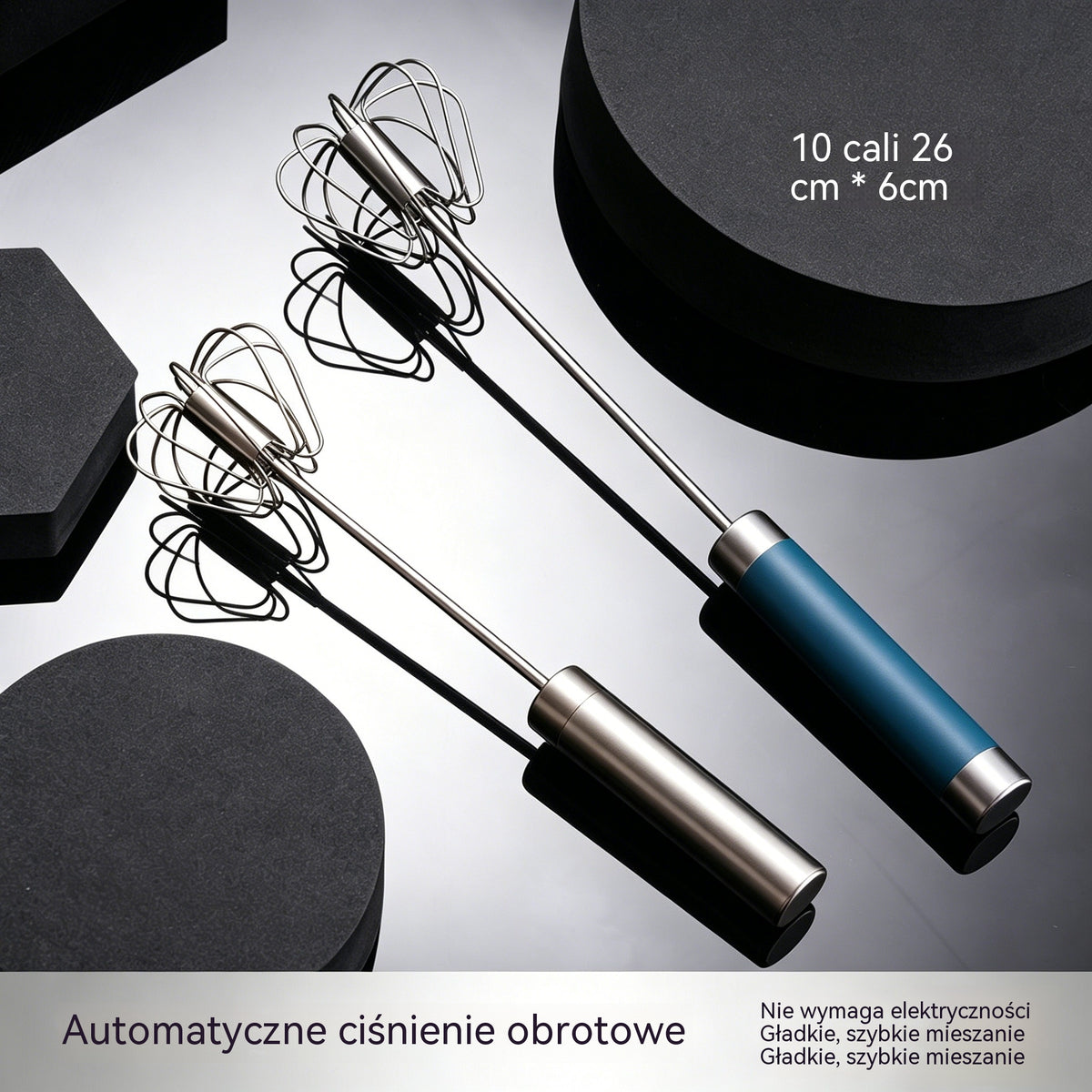 🥚 Kup 1 + 1 GRATIS! Stalowa trzepaczka półautomatyczna – szybkie mieszanie, mniej wysiłku, bez baterii ✨