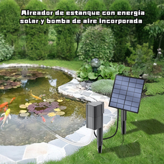 ☀️ Aireador de estanque con energía solar y bomba de aire incorporada 🐟