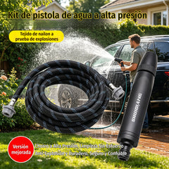 【Manguera + Pistola pulverizadora】💦Pistola de agua multifuncional de alta presión | Limpia coches, riega plantas y limpia casas en segundos🛡️