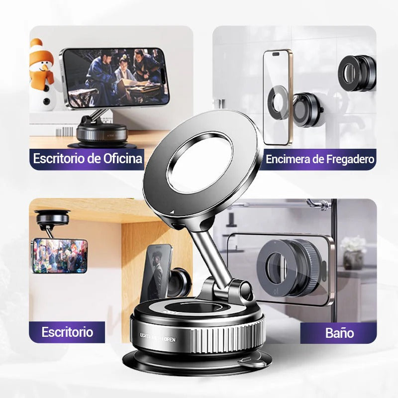 🔥 ¡OFERTA RELÁMPAGO! 🔥 📱 Soporte Magnético 360° para Móvil – ¡Manos libres en cualquier lugar! 🚗 Súper adherencia • Rotación completa • Instalación en segundos