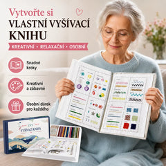 🧵Ručně vyrobený zápisník na šití s textilní výšivkou