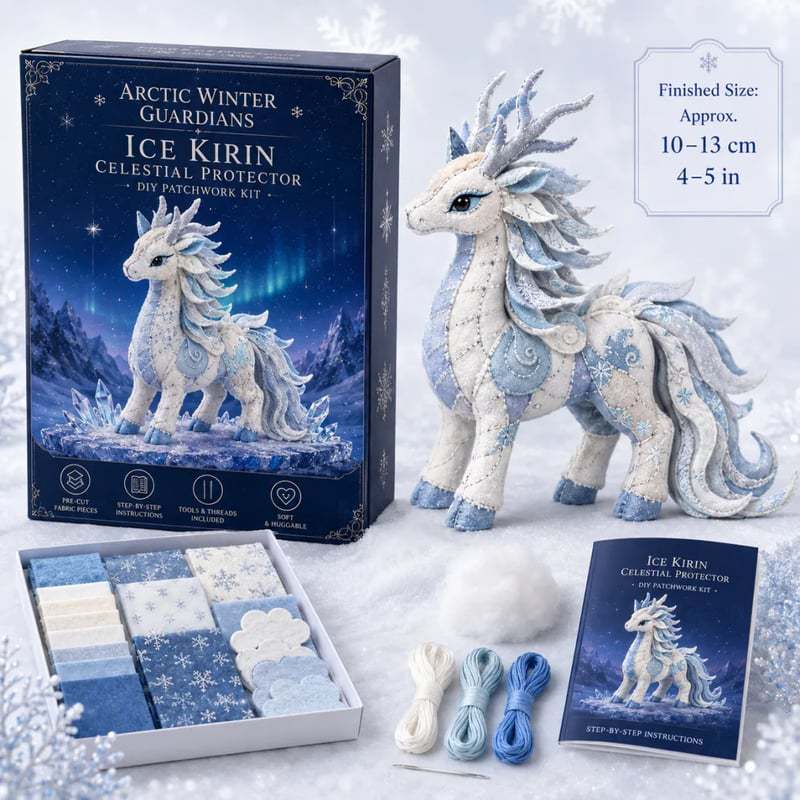 🎁 Último día: ¡Ahorra un 49%! 🧵 Mini kit de patchwork DIY de la serie «Arctic Winter Guardian».