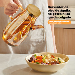 🏠🍴【600ml】Botella dispensadora de aceite con boquilla antigoteo