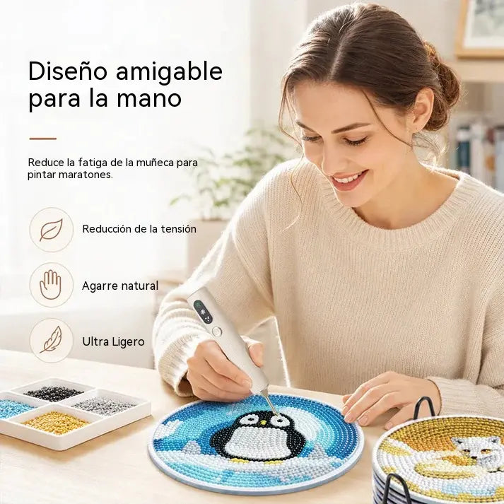 Bolígrafo eléctrico recargable con punta de diamante