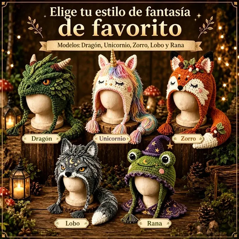 ✨🧶 Kit de Crochet DIY: Gorro con Capucha de Fantasía – Teje tu Estilo Mágico 🧝‍♀️✨