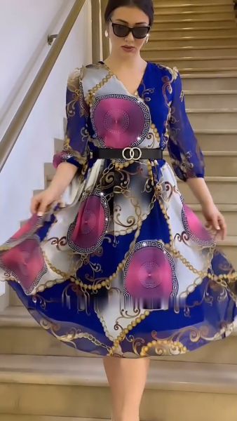 👗【S-5XL】Vestidos elegantes y de moda frescos y transpirables de seda helada.